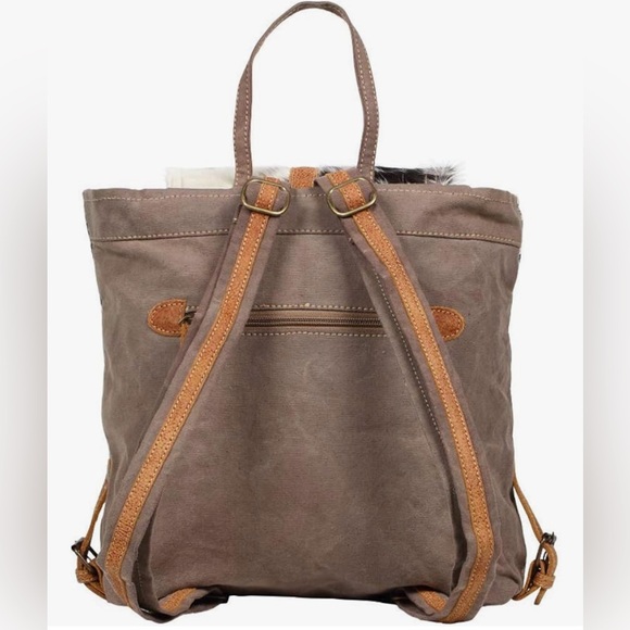 Myra Bag Flapover Cowhide Backpack - Picture 2 of 8